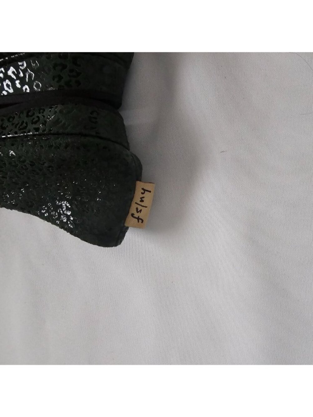 French Sole FS/NY Dark Green Leopard Print Zeppa Semi-Wedge Shoe Women's 7.5 - Picture 11 of 12